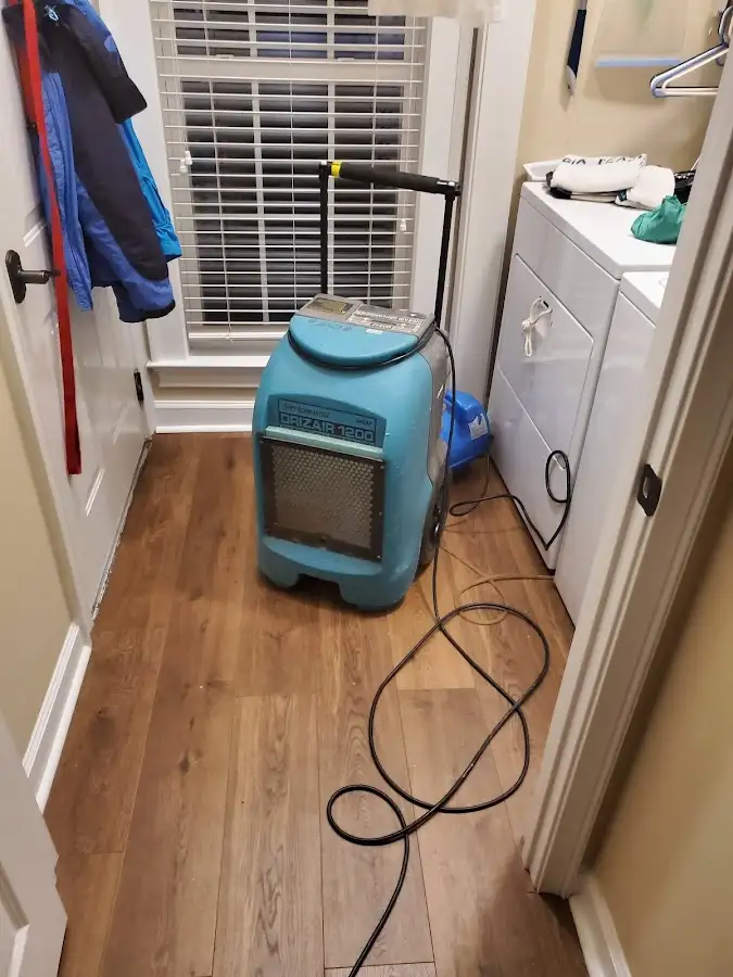 Commercial dehumidifier deployed for Flood Damage Cleanup in Eau Claire