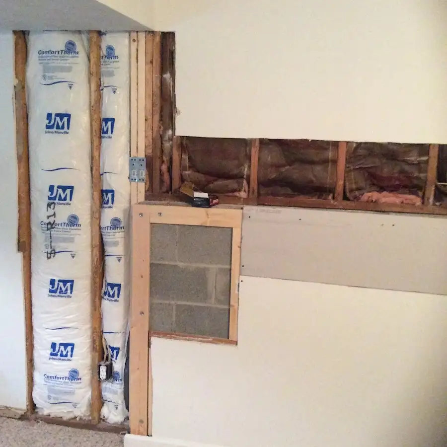 Wall insulation replacement during Contents Cleaning & Restoration in Eau Claire